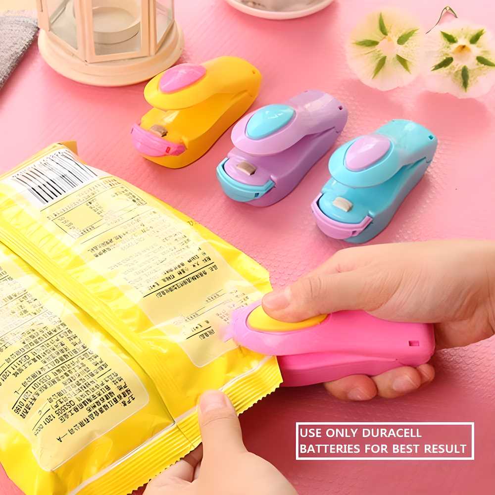 Portable Small Heat Sealer Mini Sealing Machine for Food Storage Vacuum Bag, Chip, Plastic, Snack Bags, Package Home Closer Storage Tool (Multicolour)